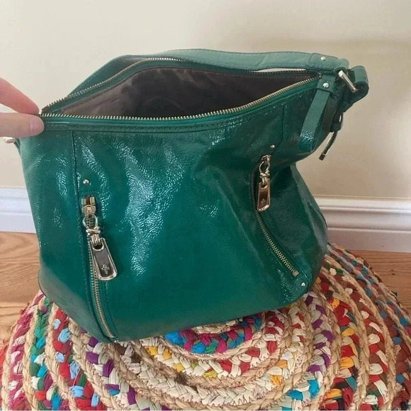 Cole Haan  green patent leather hobo bag - Picture 1 of 9